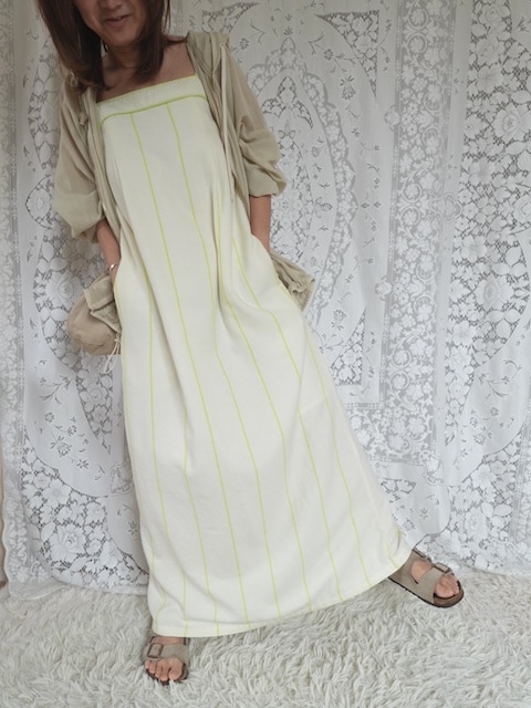 ＜kiira＞stripe tube top onepiece