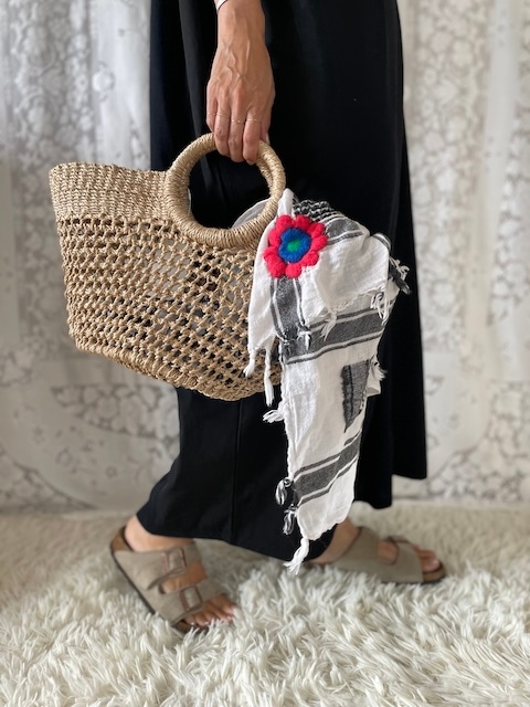 ＜bloom select＞abaca small basket bag