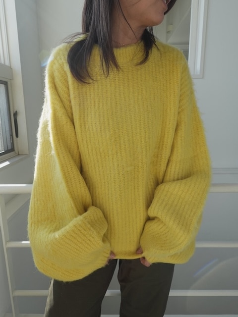 ＜select＞volume sleeve knit tops