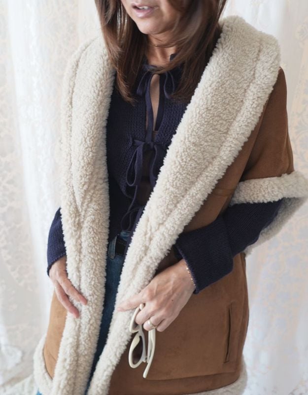 ＜select＞eco mouton reversible vest jacket