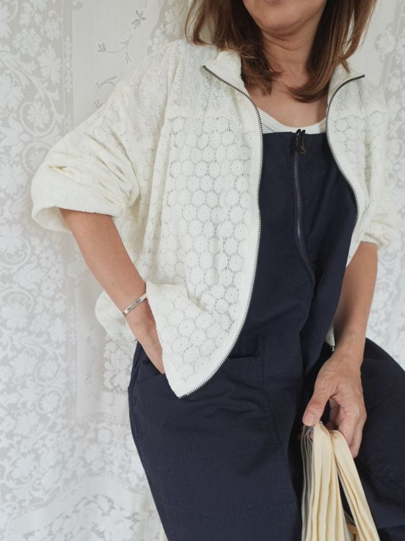 ＜fanaka＞lace zip jacket