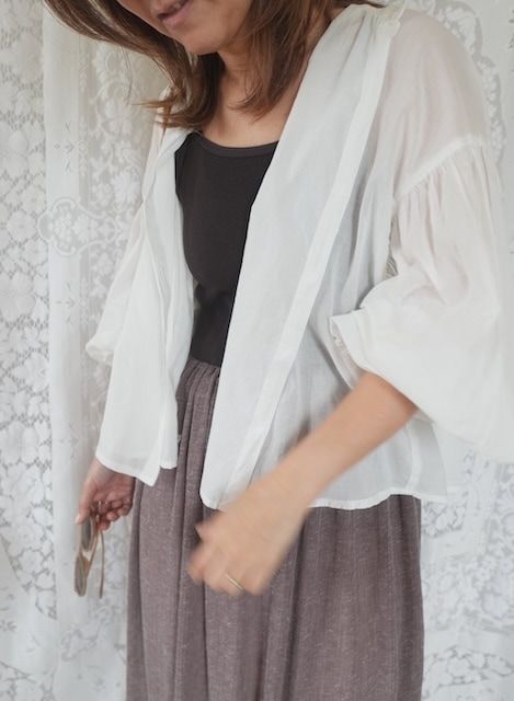 ＜fanaka＞airy gather blouse