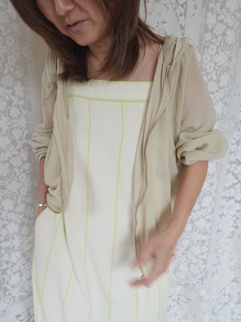 ＜FM closing＞zip sheer jacket