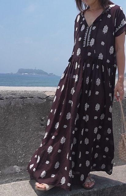 ＜select＞ silver embroidery dress