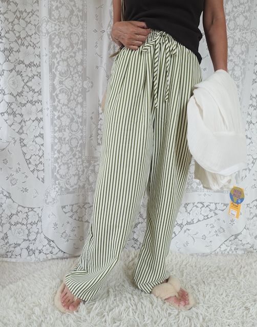 ＜select＞stripe easy pants
