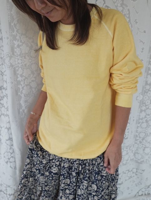 ＜GOOD ON＞raglan crew sweat