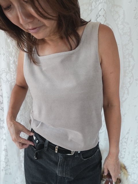 ＜select＞velour 2way tanktop