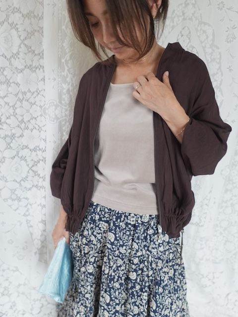 ＜select＞sheer gather blouson