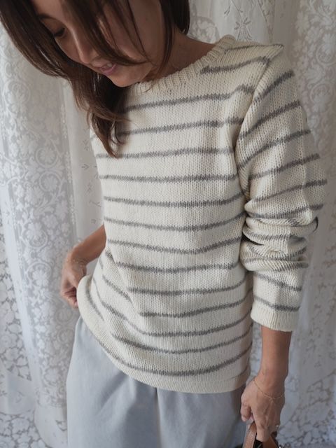 ＜select＞heart elbow oeru knit