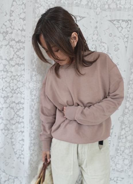 ＜select＞classic crew sweat tops