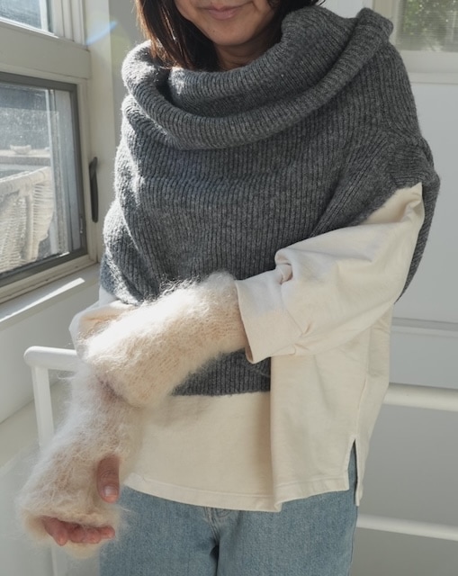 ＜select＞short knit neck warmer