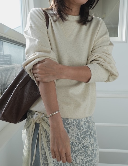 ＜select＞V-Gusset sweat