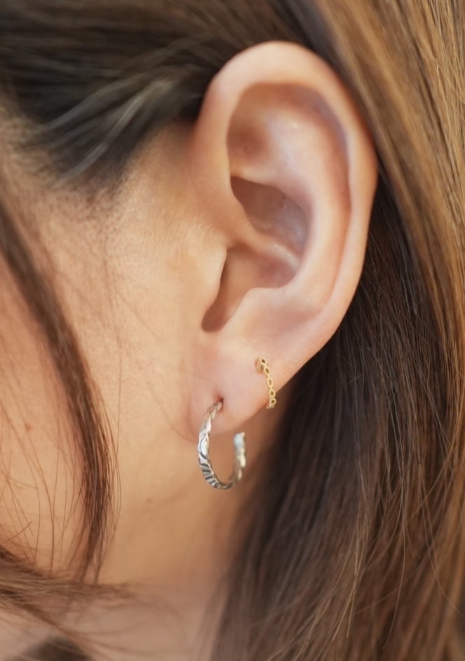 ＜Indian Jewelry＞navajo half hoop pierce