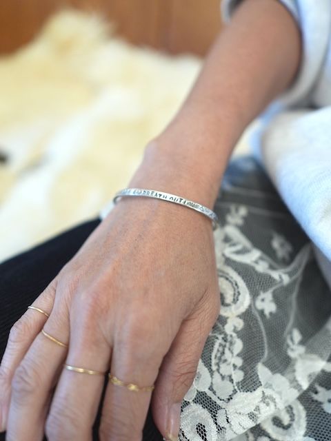 ＜treasured friends＞Message Bangle Silver