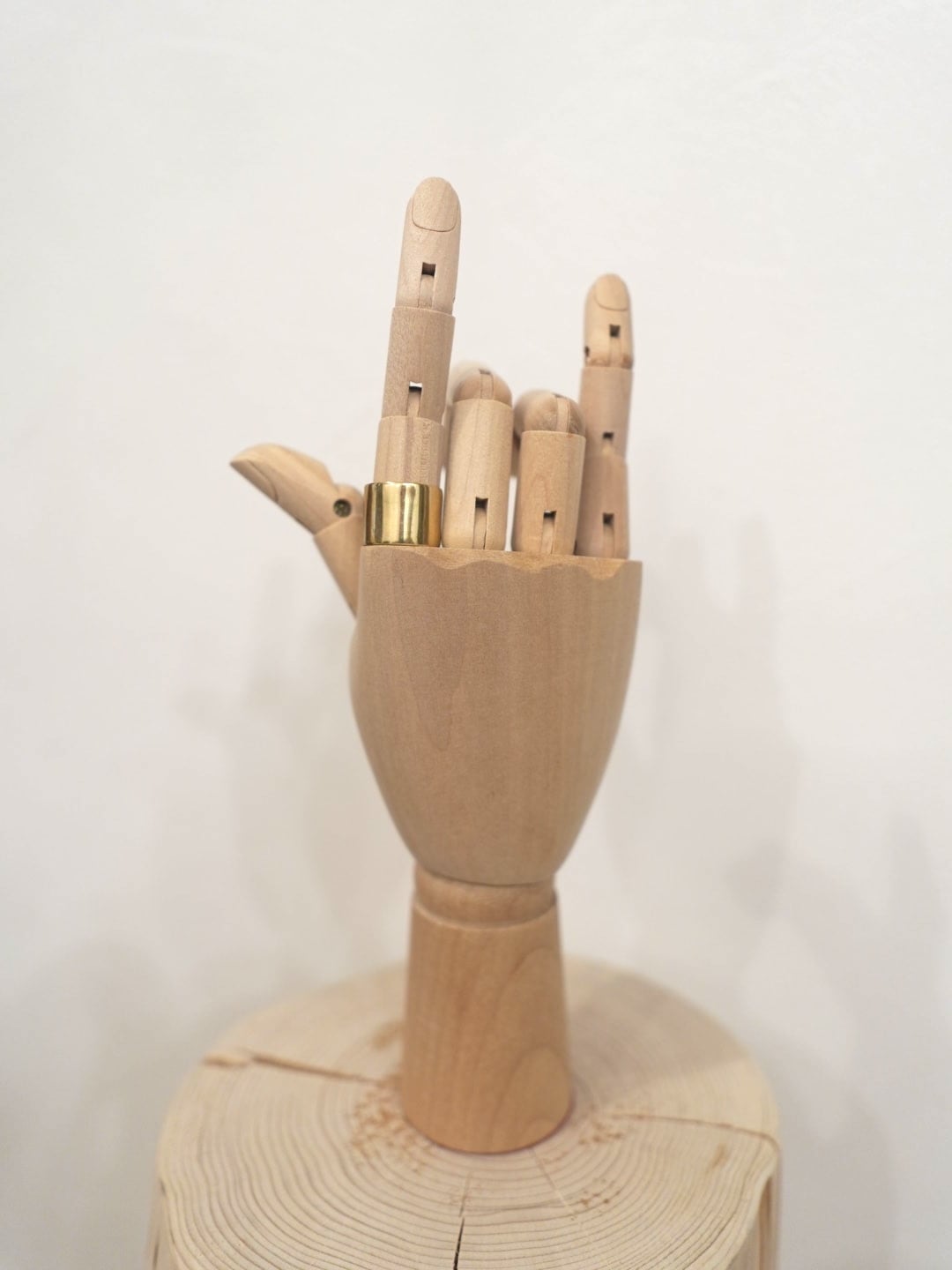 ＜treasured friends＞Simple wide ring brass