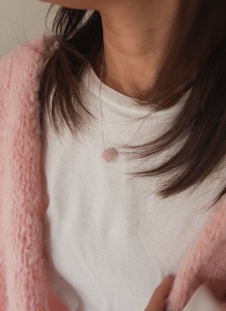 ＜select＞ROSE Quartz Chakra necklace