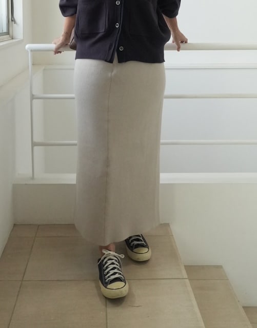 ＜select＞knitＩline skirt