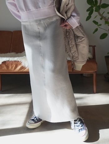 ＜select＞knitＩline skirt