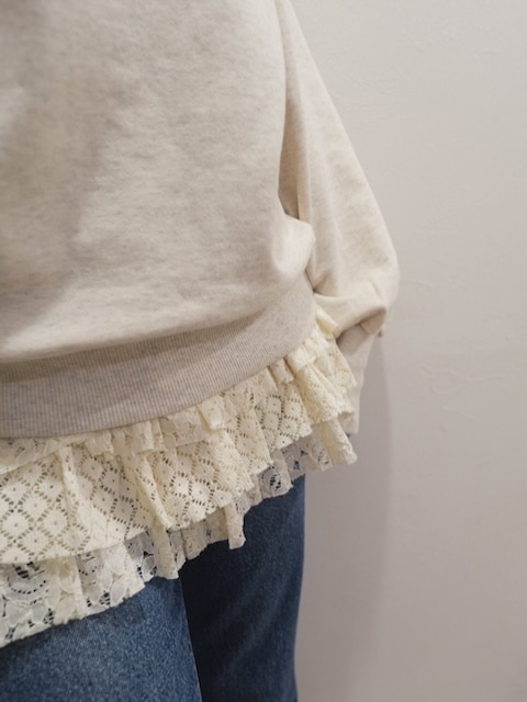 ＜select＞hem lace tops
