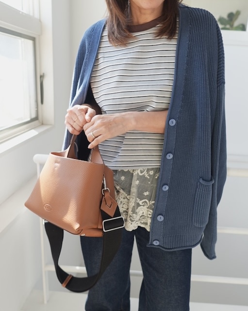 ＜select＞cotton garment dye cardigan