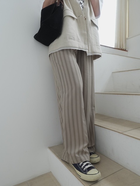 ＜select＞stripe easy pants
