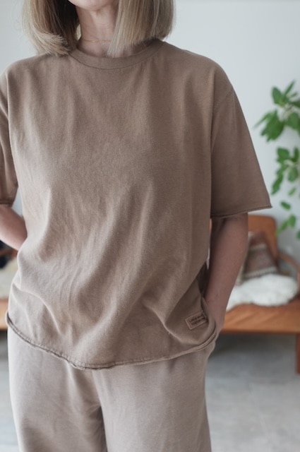 ＜select＞botanical dye cut-off t-shirts