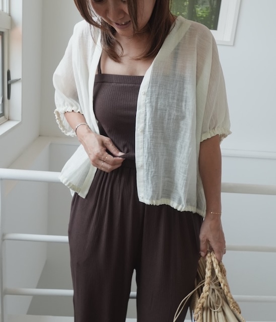 ＜select＞slab gather blouse