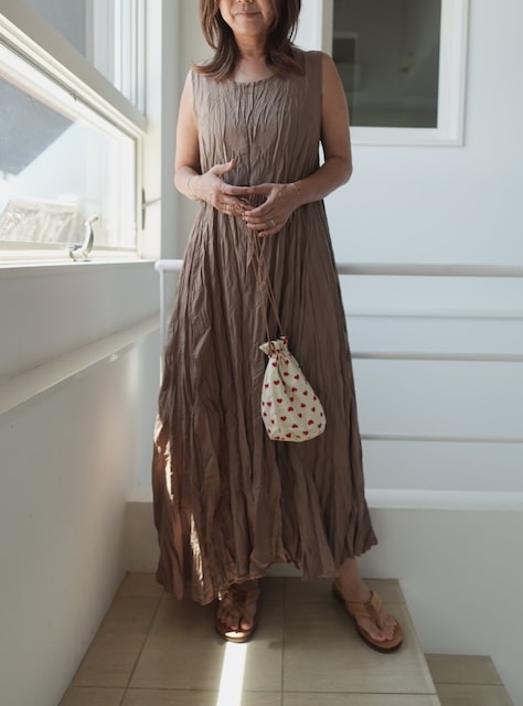 ＜select＞crinkle dress