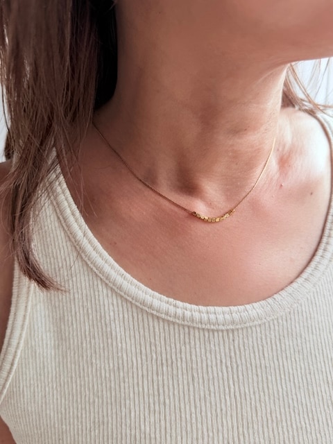 ＜select＞cube necklace