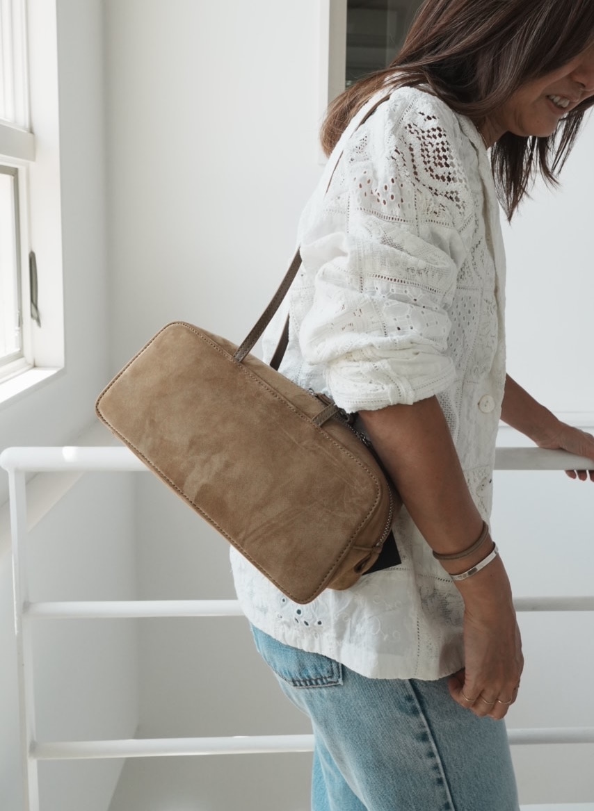 ＜select＞Lamb suede Rectangular Bag