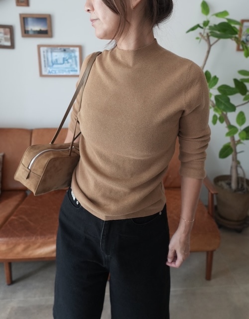 ＜select＞soft wool mock neck knit