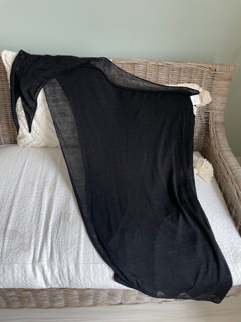 ＜select＞organic linen blend wrap skirt