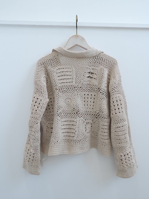 ＜select＞crochet patchwork blouse