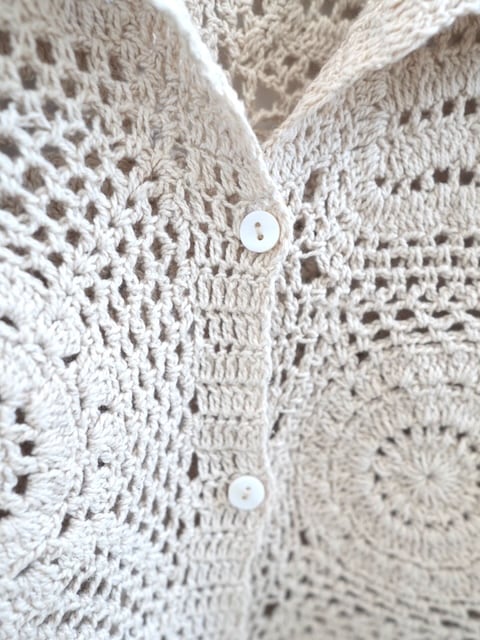 ＜select＞crochet patchwork blouse