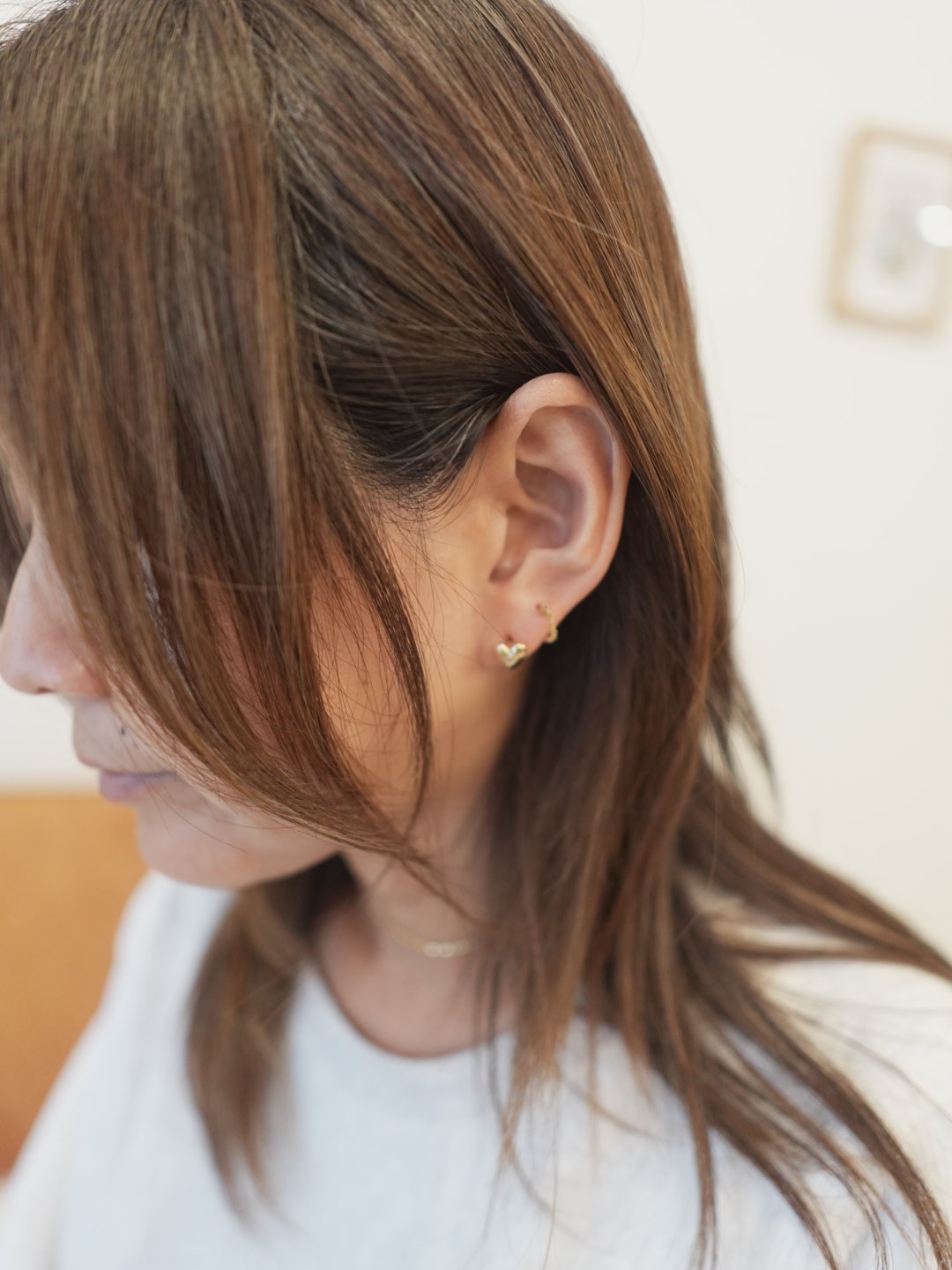 ＜PILGRIM＞gold plate coating mini heart pierce