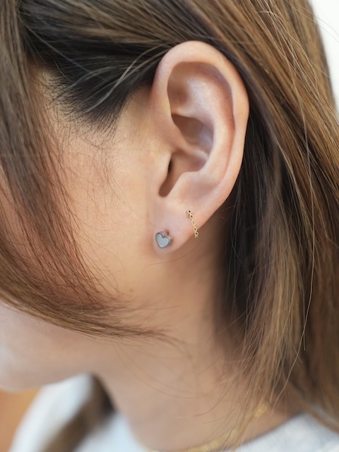 ＜select＞heart shell silver925 coating pierce