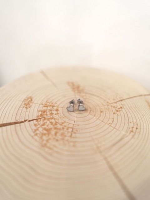 ＜select＞heart shell silver925 coating pierce