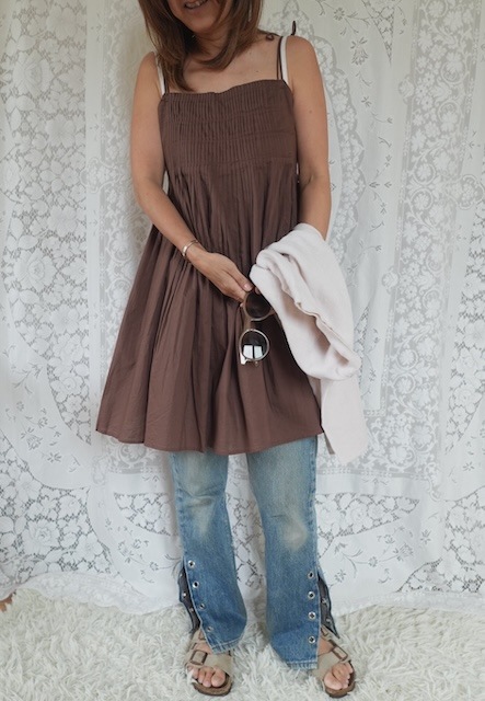 ＜select＞india tuck gather camisole tops