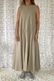 ＜select＞back zip  cotton linen dress