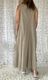 ＜select＞back zip  cotton linen dress