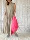 ＜select＞back zip  cotton linen dress
