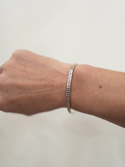 ＜treasured friends＞Message Bangle Silver
