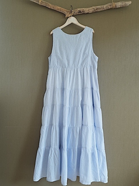 ＜select＞ cotton stripe teared dress