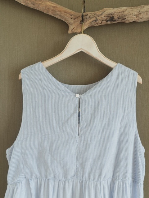 ＜select＞ cotton stripe teared dress