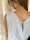 ＜select＞ cotton stripe teared dress