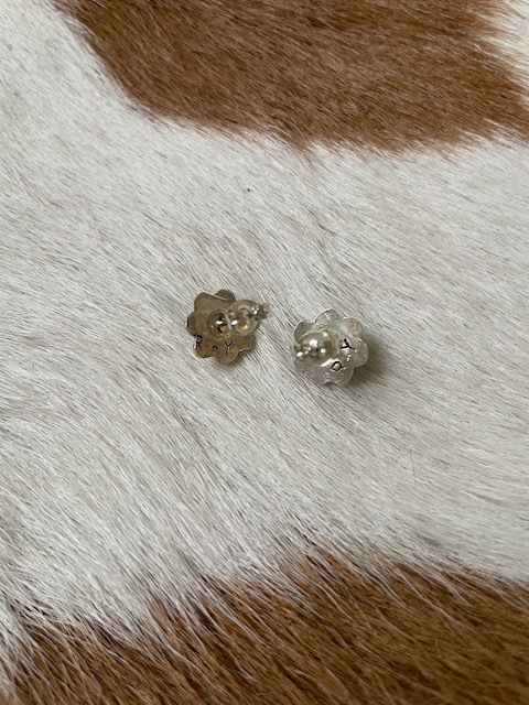 ＜Indian Jewelry＞silver flower turquoise pierce