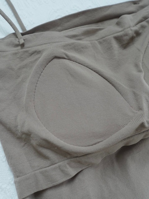 ＜GLASSY SEA＞cup in stretch bare tops