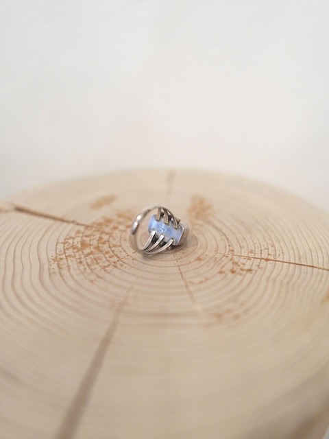 ＜Indian Jewelry＞larimar square silver ring