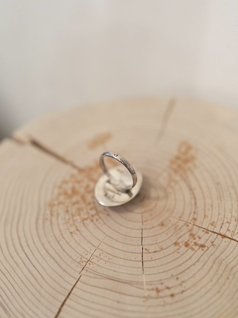 ＜Indian Jewelry＞picture jasper silver frame ring