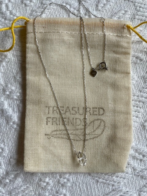 ＜treasured friends＞Platina Herkimer Necklace